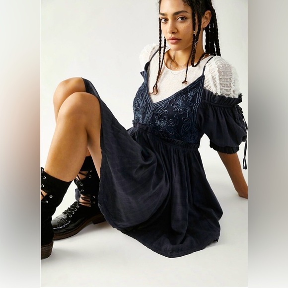 NEW FREE PEOPLE - Babydoll dress tunic Bali Badlands - Picture 6 of 12